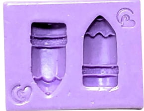 Molde de Silicone em formato de Dois Lápis - Dia dos Professores - Escola