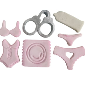 Molde de Silicone em formato de Itens de Lingerie