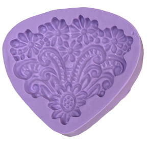 Molde de Silicone em formato de Renda Guipir Flores e Arabescos Molde de Silicone em formato de Renda Guipir Flores e Arabescos