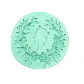 Molde de silicone Com Forma de Guirlanda de Folhas e Laço e Princesa