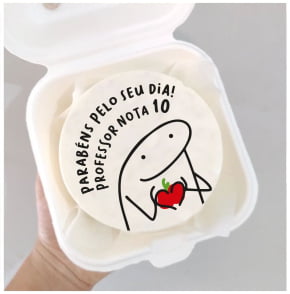 Papel Arroz formato A4 - COM 8 ARTES DIFERENTES PARA BENTÔ CAKES E PIRULITOS - FLORK - EDIÇÃO DIA DOS PROFESSORES