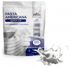 Pasta Americana Goma Ice 800g BRANCA - Sabor Milkinho