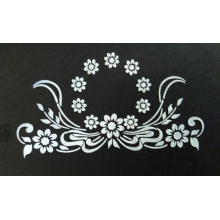 Stencil para Textura em Pasta Americana - Guirlanda de Flores e Arabescos