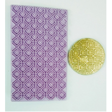 Placa de Textura Marcador Losango e Flor para Pasta Americana